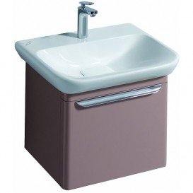 Тумба для раковины Geberit myDay с одним выдвижным ящиком ДСП/МДФ серо-коричневый/высокоглянцевое покрытие Y824061000