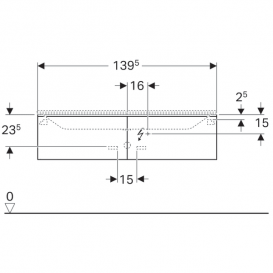 Тумба для раковини Geberit Xeno² виготовленої з мінерального матеріалу з двома висувними ящиками ДСП сірий/матове покриття 500.348.00.1