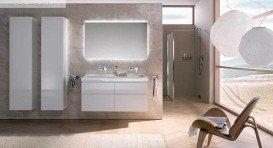 Тумба для раковини Geberit Xeno² з чотирма висувними ящиками ДСП білий/високоглянцеве покриття 500.518.01.1