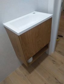 Тумба Fancy Marble Ion 500 із раковиною Jessica 500 ДСП дуб бруніко 10905010600