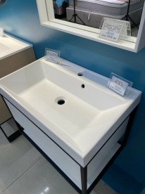 Тумба Fancy Marble Mar 700 с раковиной Signe 700 МДФ/металл белый 14207012200