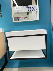 Тумба Fancy Marble Mar 700 с раковиной Signe 700 МДФ/металл белый 14207012200