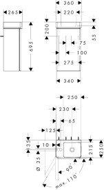 Тумба Hansgrohe Xelu Q із раковиною 36х26,5 см петлі зліва МДФ білий глянсовий 54362000