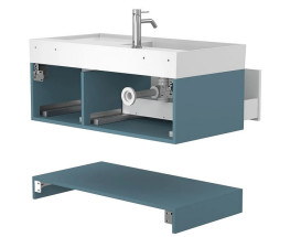 Тумба Miraggio Duo з раковиною Soul 1000 МДФ білий/камінь зелений 8814971