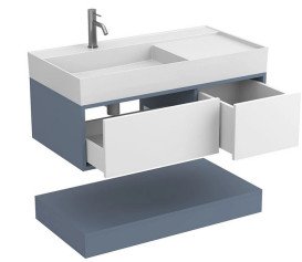 Тумба Miraggio Duo з раковиною Soul 1000 МДФ білий/сірий 8814993