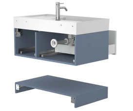 Тумба Miraggio Duo с раковиной Soul 900 МДФ белый/серый 8814992