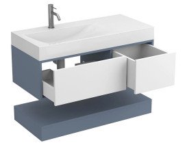 Тумба Miraggio Duo с раковиной Viola 1000 L МДФ белый/серый 8814985