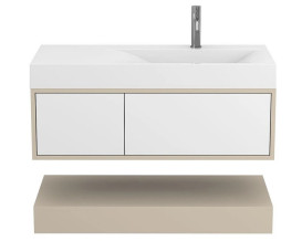 Тумба Miraggio Duo з раковиною Viola 1000 R МДФ білий/кашемір 8814974