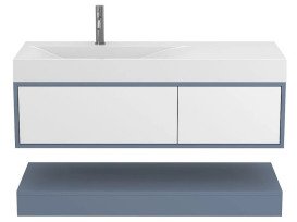 Тумба Miraggio Duo с раковиной Viola 1200 L МДФ белый/серый 8814987