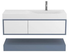 Тумба Miraggio Duo с раковиной Viola 1200 R МДФ белый/серый 8814988