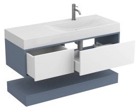 Тумба Miraggio Duo с раковиной Viola 1200 R МДФ белый/серый 8814988