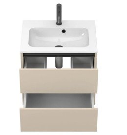 Тумба Miraggio Natura с раковиной Della 600 МДФ кашемир 8814855