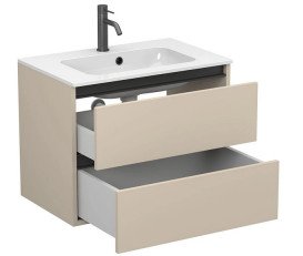 Тумба Miraggio Natura з раковиною Della 700 МДФ кашемір 8814856