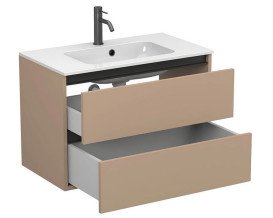 Тумба Miraggio Natura з раковиною Della 800 МДФ капучіно 8814870