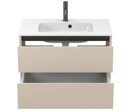 Тумба Miraggio Natura з раковиною Della 800 МДФ кашемір 8814857