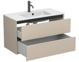 Тумба Miraggio Natura з раковиною Della 900 кашемір МДФ 8814859