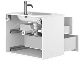 Тумба Miraggio Natura з раковиною Della 700 МДФ/ДСП білий мат 8814795