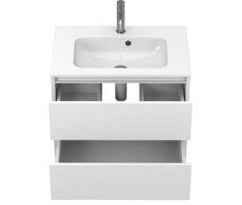 Тумба Miraggio Natura з раковиною Della 700 МДФ/ДСП білий мат 8814795