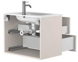 Тумба Miraggio Natura з раковиною Della 700 ДСП кашемір 8814808