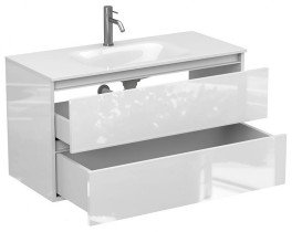 Тумба Miraggio Natura з раковиною Jessel 1000 МДФ білий глянсовий 8814888