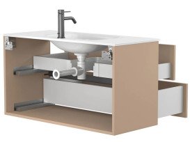 Тумба Miraggio Natura с раковиной Jessel 1000 МДФ капучино 8814877