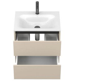 Тумба Miraggio Natura с раковиной Jessel 600 МДФ кашемир 8814861