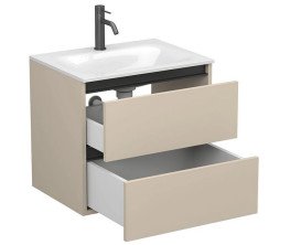 Тумба Miraggio Natura с раковиной Jessel 600 МДФ кашемир 8814861