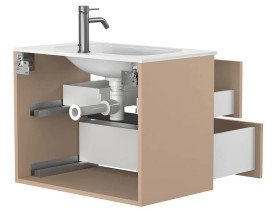 Тумба Miraggio Natura с раковиной Jessel 700 МДФ капучино 8814874