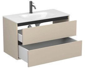 Тумба Miraggio Natura с раковиной Jessel 900 МДФ кашемир 8814864