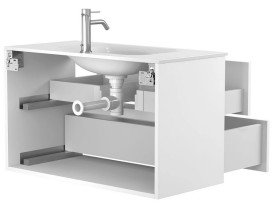 Тумба Miraggio Natura с раковиной Jessel 900 МДФ/ДСП белый мат 8814803