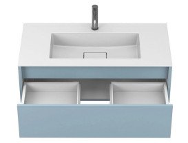 Тумба Miraggio Uno с раковиной Erica 1000 МДФ голубой 8815020