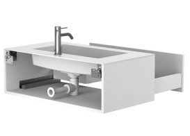 Тумба Miraggio Uno с раковиной Erica 900 МДФ белый мат 8815008
