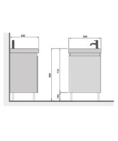 Тумба Мойдодыр Catania 55-U с раковиной Dana ДСП/МДФ белый глянец 00-0009274
