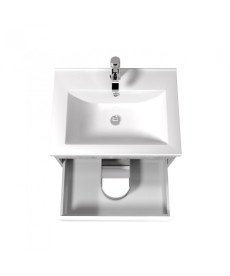 Тумба Мойдодыр Polo Loft 60-U с раковиной Cosmo ДСП бетон/белый глянец 00-0008081