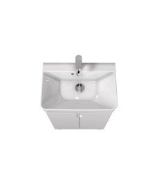 Тумба Мийдодир Simple White 55-U з раковиною River ДСП/МДФ білий глянець 00-0009269