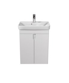 Тумба Мийдодир Simple White 55-U з раковиною River ДСП/МДФ білий глянець 00-0009269