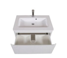 Тумба напольная Аквародос Акцент 70 см с раковиной Альфа ДСП/МДФ белый глянец АР000040142