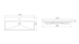 Тумба для підлоги Аквародос Альфа 100 см з раковиною Elite ДСП/МДФ білий АР000040166
