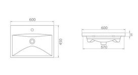 Тумба для підлоги Аквародос Альфа 60 см з раковиною Elite ДСП/МДФ білий АР000040167