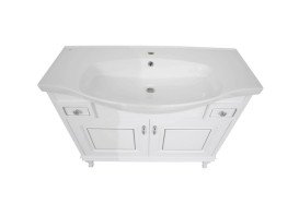 Тумба підлогова Аквародос Беатріче 100 см з раковиною Lila ДСП/МДФ білий патина хром АР000074318