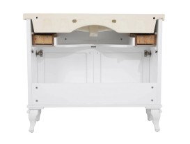 Тумба підлогова Аквародос Беатріче 100 см з раковиною Lila ДСП/МДФ білий патина хром АР000074318