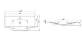 Тумба підлогова Аквародос Беатріче 100 см з раковиною Lila ДСП/МДФ білий патина хром АР000074318