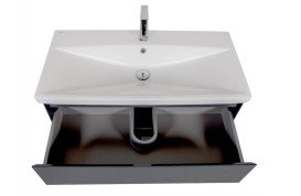 Тумба для підлоги Аквародос Еліт 100 см з раковиною Elite ДСП/МДФ графіт глянець АР000049080