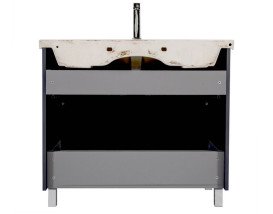 Тумба для підлоги Аквародос Еліт 100 см з раковиною Elite ДСП/МДФ графіт глянець АР000049080