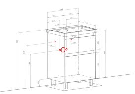 Тумба напольная Аквародос Элит 60 см с раковиной Elite ДСП/МДФ белый мат АР000040371