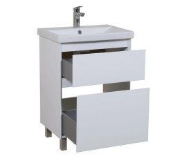 Тумба напольная Аквародос Элит 60 см с раковиной Elite ДСП/МДФ белый мат АР000040371