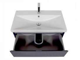 Тумба напольная Аквародос Элит 70 см с раковиной Elite ДСП/МДФ графит глянец АР000049084