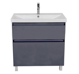 Тумба напольная Аквародос Элит 70 см с раковиной Elite ДСП/МДФ графит глянец АР000049084