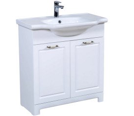 Тумба для підлоги Аквародос Класик 2019 80 см з раковиною New Klasik ДСП/МДФ білий АР000040323