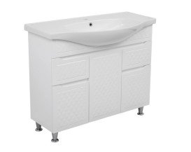 Тумба для підлоги Аквародос Родорс 100 см з раковиною Lila ДСП/МДФ білий АР000080960